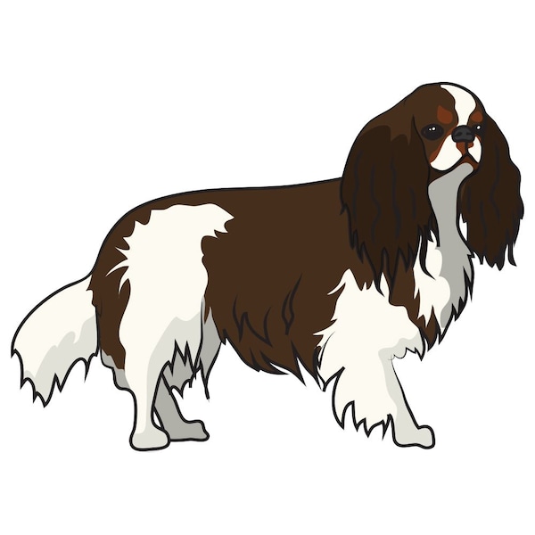 English Toy Spaniel Dog Decal, Dog Lover Decor Vinyl Sticker